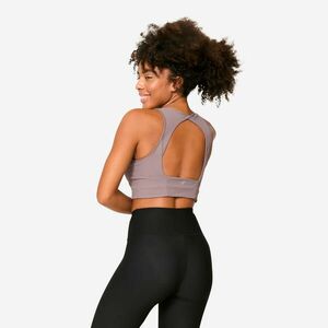 Decathlon Női sportmelltartó, crop top szabás, közepes tartás kép