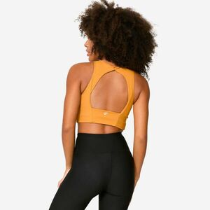 Decathlon Női sportmelltartó, crop top szabás, közepes tartás kép