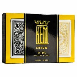 Póker kártya KEM Arrow Wide Jumbo (Black and Gold) kártya, dupla csomag 2025 kép