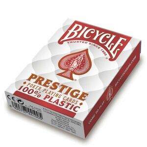 Póker kártya Bicycle PRESTIGE, piros 100% plasztik kép