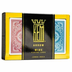 póker kártya KEM Arrow Wide Jumbo (Red and Blue) kártya, dupla csomag 2025 kép