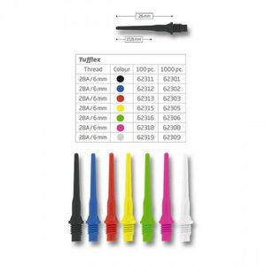 darthegy Bull's Tufflex 2B/A (kismenetes), 1.000.-db/csomag fekete kép