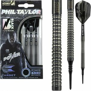 Dart szett TARGET soft 19g POWER 8ZERO BLACK TITANIUM - Phil Taylor kép
