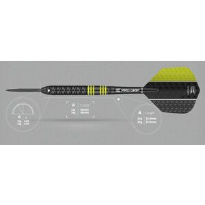Darts szett TARGET steel 22g VAPOR8 BLACK sárga 80% kép