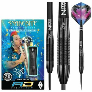 Dart szett Red Dragon steel Peter Wright Snakebite 3 Black 26g, 90% kép