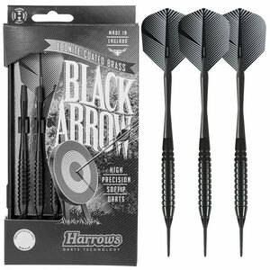 Dart szett Harrows soft, Black Arrow R, 16g, brass kép