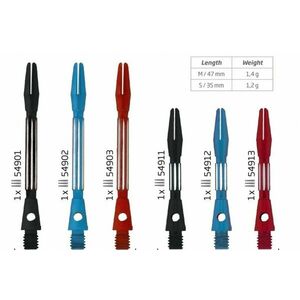 Bull's darts szár Split Alu hosszú fekete kép