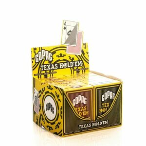 COPAG TEXAS HOLD'EM PÓKER KÁRTYA GOLD RANGE 100% PLASZTIK 10 KARTON (120 CSOMAG) kép