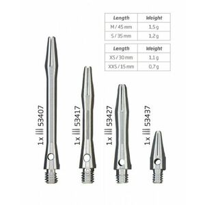 BULL' DARTS SZÁR SIMPLEX EZÜST ULTRA RÖVID kép