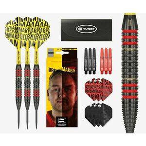 DART SZETT TARGET STEEL DIMITRI VAN DEN BERGH 22G, BRASS DVDB 2022 kép