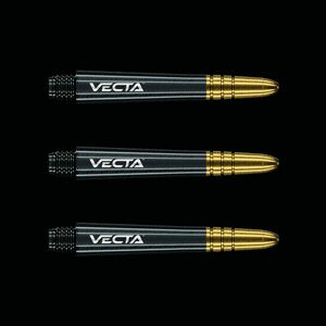 DART SZÁR WINMAU VECTA, FEKETE MŰANYAG, ARANY FÉM TOPPAL, RÖVID kép