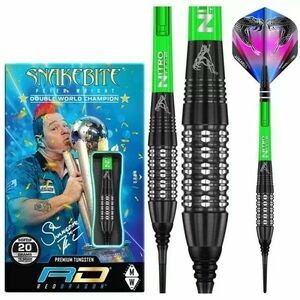 DART SZETT RED DRAGON SOFT PETER WRIGHT, SNAKEBITE BLACK STRIKE 90% WOLFRAM, 20g kép