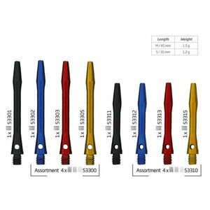 BULL'S DARTS SZÁR SIMPLEX PIROS HOSSZÚ kép