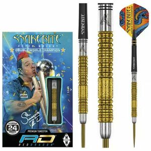 DART SZETT RED DRAGON STEEL PETER WRIGHT DOUBLE WORLD CHAMPION GOLD PLUS 24g, 90% Gravírozott kép