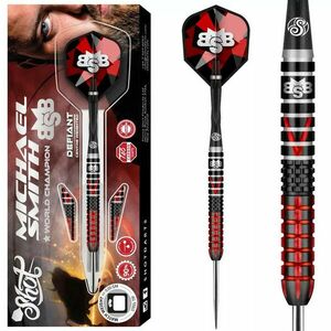 DARTS SZETT STEEL SHOT MICHAEL SMITH DEFIANT 25G, 90% WOLFRAM Gravírozott kép
