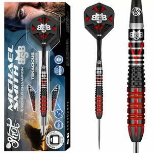 DARTS SZETT STEEL SHOT MICHAEL SMITH TENACIOUS 23G, 90% WOLFRAM Gravírozott kép