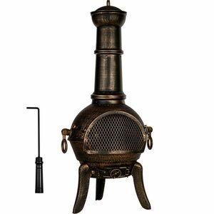 STILISTA® Terrassenofen 112 cm, teraszkályha, bronz kép