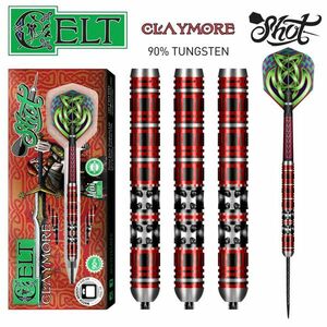 DARTS SZETT SHOT STEEL, CELT CLAYMORE, 23G, 90% WOLFRAM Gravírozott kép