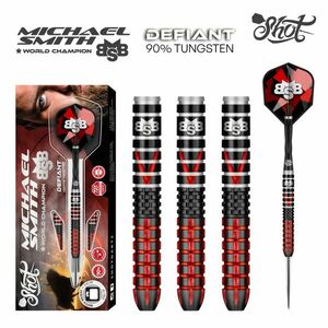 DARTS SZETT STEEL SHOT MICHAEL SMITH DEFIANT 22G, 90% WOLFRAM Gravírozott kép