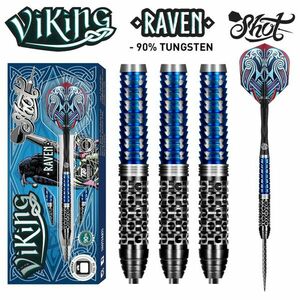 DARTS SZETT SHOT STEEL, VIKING RAVEN 23G, 90% WOLFRAM Gravírozott kép