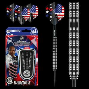 DART SZETT STEEL WINMAU LEONARD GATES 22G, 90% WOLFRAM Gravírozott kép
