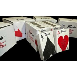 PÓKER KÁRTYA, FOURNIER, PLASZTIK, JUMBO INDEX, 240 DB (120 FEKETE, 120 PIROS PAKLI) kép