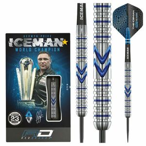 DART SZETT STEEL RED DRAGON GERWYN PRICE ICEMAN MIDNIGHT EDITION 23g 90% Gravírozott kép