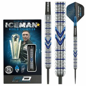 DART SZETT STEEL RED DRAGON GERWYN PRICE ICEMAN MIDNIGHT EDITION 25g 90% Gravírozott kép
