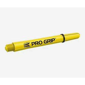 DART SZÁR TARGET PRO GRIP MŰANYAG, CITROMSÁRGA, KÖZEPES, 9DB-OS CSOMAG kép