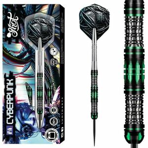 DARTS SZETT SHOT STEEL, AI CYBERPUNK 23G, 90% WOLFRAM Gravírozott kép