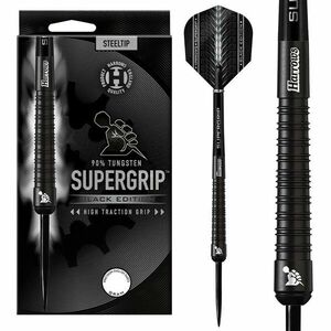 DART SZETT STEEL HARROWS SUPERGRIP BLACK EDITION 24G, 90% WOLFRAM kép