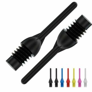 BULL'S Darts hegy Ball Point Fekete 6mm (2BA) standard menetes 100db/csomag kép