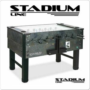 STADIUM PRO CSOCSÓ ASZTAL, ÜVEG FEDLAPPAL, CLASSIC, ÁTMENŐ RUDAK, ÉRMEELFOGADÓVAL kép