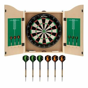 XQMAX komplett dart csomag home darts centre (bükk színű kabinet) kép
