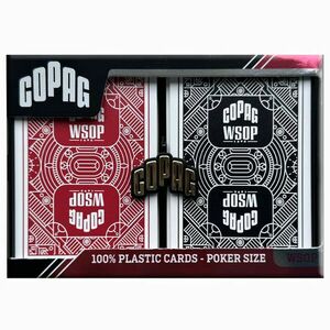 pókerkártya Copag WSOP 2024 Retro Design 100% Plastic , Jumbo index, dupla csomag kép