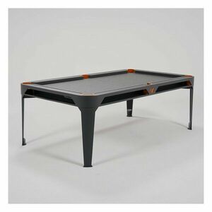 pool biliárdasztal kültéri Cornilleau Hyphen 7' sötétszürke (étkező fedlappal), terrakotta zsebekkel kép