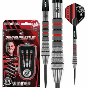Dart szett steel Winmau Dennis Priestley Diamond 3-ZERO 24g, 90% Gravírozott kép