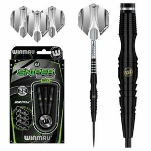 Dart szett steel Winmau Sniper Black 22g, 90% Gravírozott kép