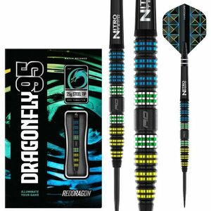 Dart szett steel Red Dragon Dragonfly 95 Black - Tapered 25g, 90% Gravírozott kép