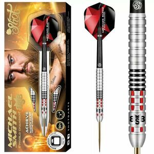 darts szett steel Shot Michael Smith Achieve 25g, 90% wolfram Gravírozott kép