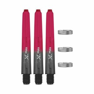 Dart szár XQMax 35mm, rövid, fekete-piros-átlátszó kép