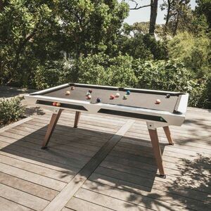 pool biliárd asztal Cornilleau Origin 7' outdoor kültéri fehér (215 x 120cm) étkezőfedlappal kép