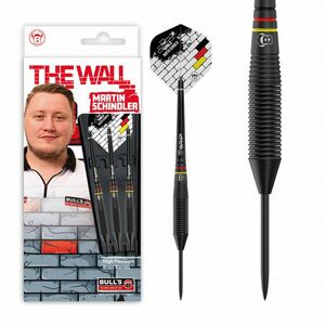 dart szett steel BULL'S Martin Schindler "THE WALL" Black Brass 23gr kép