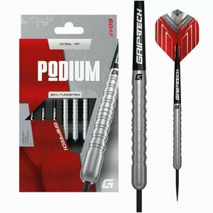 Darts szett steel GOAT Podium Silver, 22g, 80% kép