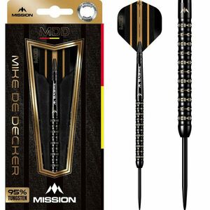 dart szett Mission steel Mike De Decker, fekete-arany PVD, 24gr, 95% Gravírozott kép