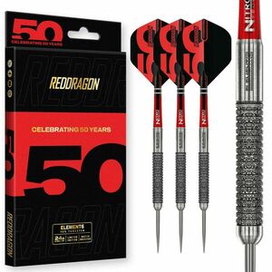 dart szett steel Red Dragon Element6 B 50 Years LR 2 24gr, 90% Gravírozott kép