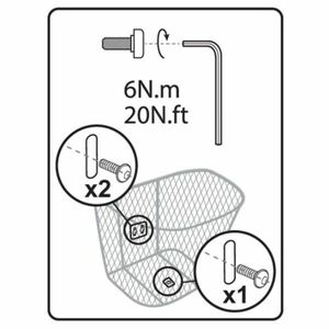 Btwin Csavarkészlet kosárhoz Elops 520, barna kép
