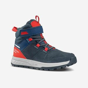 Quechua Gyerek téli túrabakancs, bőr, tépőzáras, vízhatlan, 24-34-es méret - SH500 kép