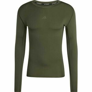 adidas TECHFIT LS TEE Férfi sportpóló, sötétszürke, méret kép