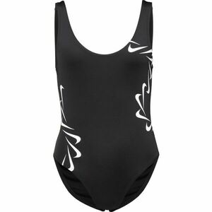 Nike MULTI LOGO Női egyrészes fürdőruha, fekete, méret kép